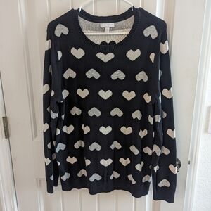 Heart Print Sweater